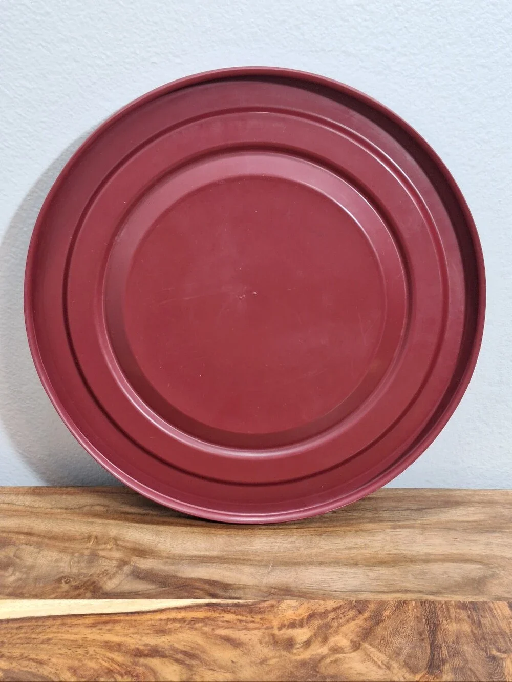 Vtg Vision Ware Cranberry 24oz Casserole Dish V-30-B With Plastic Corning Lid